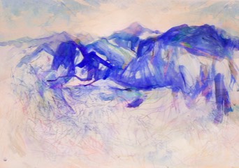 Berglandschaft mit See | Fine Art Print | ca. 40 x 60 cm | 2024