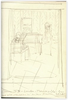 * o. T. | two in a room | Bleistift auf Papier | 1996
