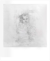 Kind | Kohlestaub auf Papier | 57x52cm | 2024