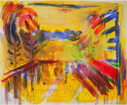 o. T. | Terrasse | Acryl und Pigment auf LW | ca. 110 x 135 cm | 2000