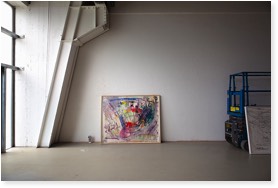 Meeting People | Pigment und Bindemittel, Papier | 150x185 cm | Auswahl Ausstellung Halle 50 | 2025