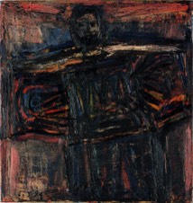 o. T. | Akkordeon | Öl/LW | 40 40 cm | © Courtesy privater Sammler