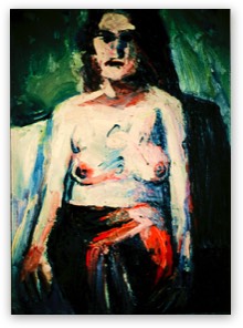 Bildnis B. | Öl auf LW | 90 x 60 cm | 1984