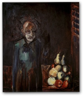 Alte Frau mit Obst | 110 x 90 cm | 1984