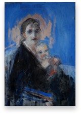  o. T. | Mutter mit Kind | Öl auf Leinwand | 65 x 40 cm | 2019