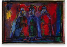Drei Könige | Öl auf Papier | 33 x 48 cm | 2013