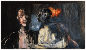 Uli und ich | Öl auf LW | 60 x 120 cm | 1984 | Courtesy privater Sammler