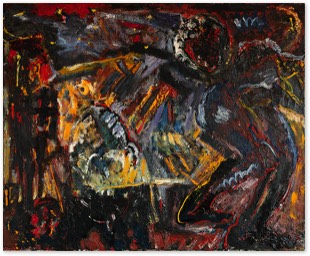 Kopflos durch die Wüste | Öl auf Leinwand | 110 x 160 cm | 1985