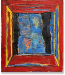 o. T. | Fenster | Öl auf LW | 125 x 115 cm | 1991
