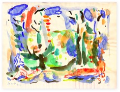 Fluß | Aquarell auf Papier | 38 x 48 cm | 1993