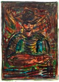 * Mann mit Hut | Aquarell Papier | 40 x 30 cm | 1995