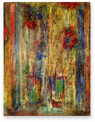 Vorhang | Malerwalze auf LW | 80 x 60 cm | 2002