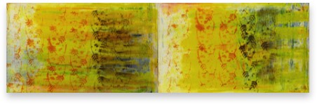* Walzenbild | horizontal | Pigment und Malerwalze auf Leinwand | 60 x 240 cm | 2002